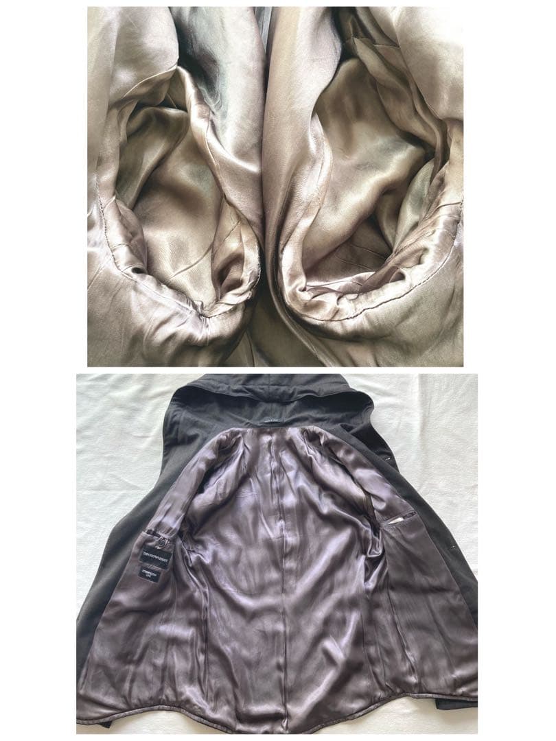 エンポリオアルマーニ　フード付・ジャケット　チャコールグレー　48 美品　伊製