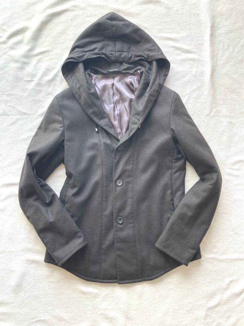 エンポリオアルマーニ　フード付・ジャケット　チャコールグレー　48 美品　伊製