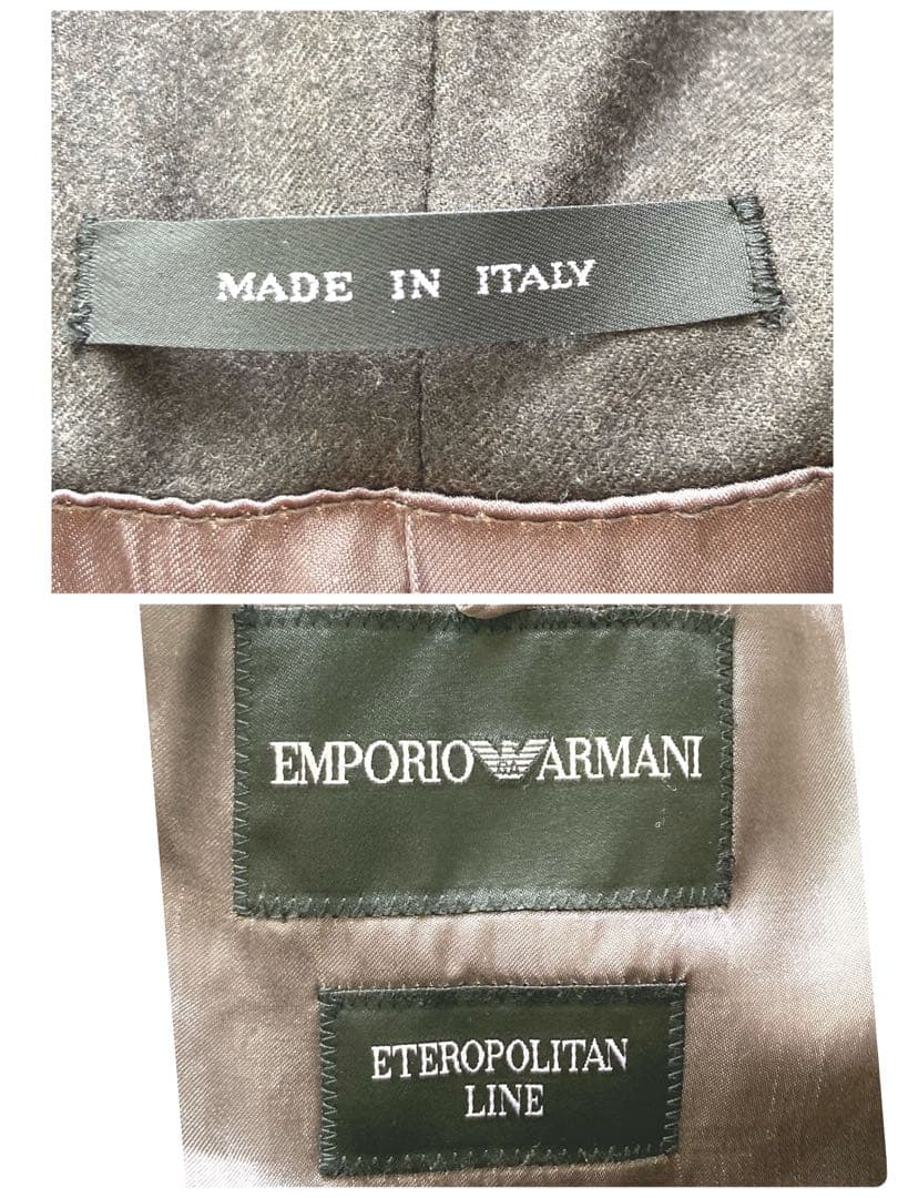 エンポリオアルマーニ　フード付・ジャケット　チャコールグレー　48 美品　伊製