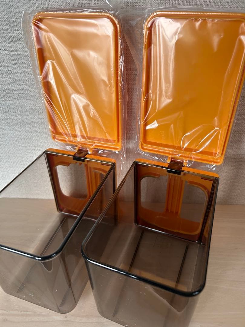 昭和レトロ　キュービック　調味料入れ　レトロポップ　箱付　未使用品　イエロー