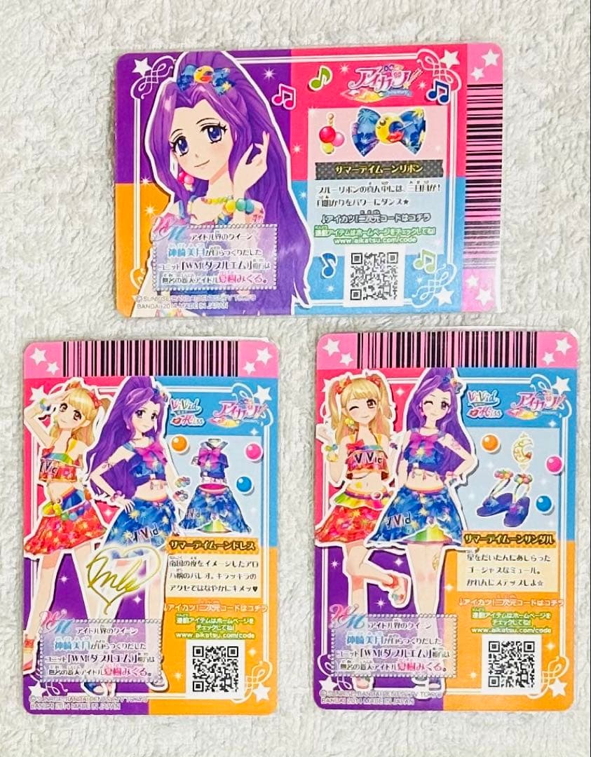 n様【希少】【美品】アイカツ！ユニット『WM』サイン入り ユニットコーデ2種＋α