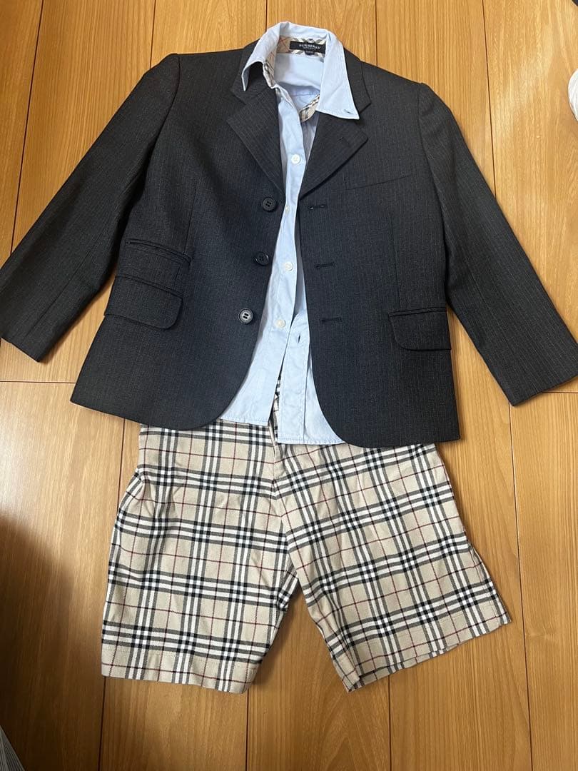 バーバリー　ノバチェック　ジャケット ハーフパンツ シャツ　120 130
