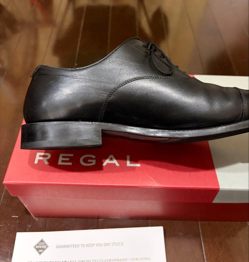 リーガル ビジネスシューズ ストレートチップ 黒 GORE-TEX 25.5cm