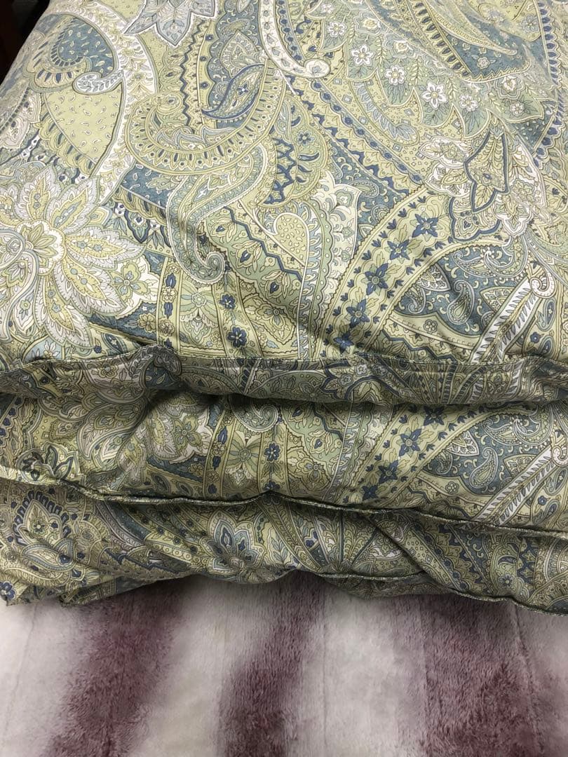 美品☆羽毛掛け布団　ダウン90%シングル