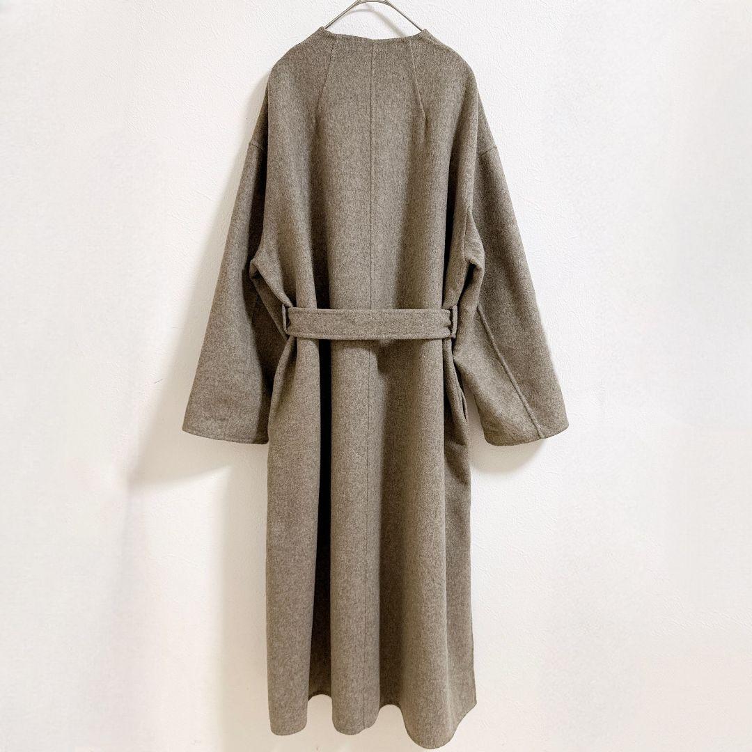 極美品IENA♡MANTECOダブルフェイスコート グレー ベルト ノーカラー