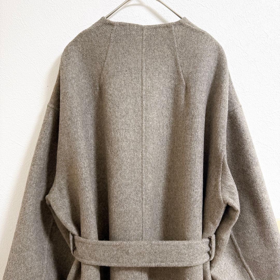 極美品IENA♡MANTECOダブルフェイスコート グレー ベルト ノーカラー