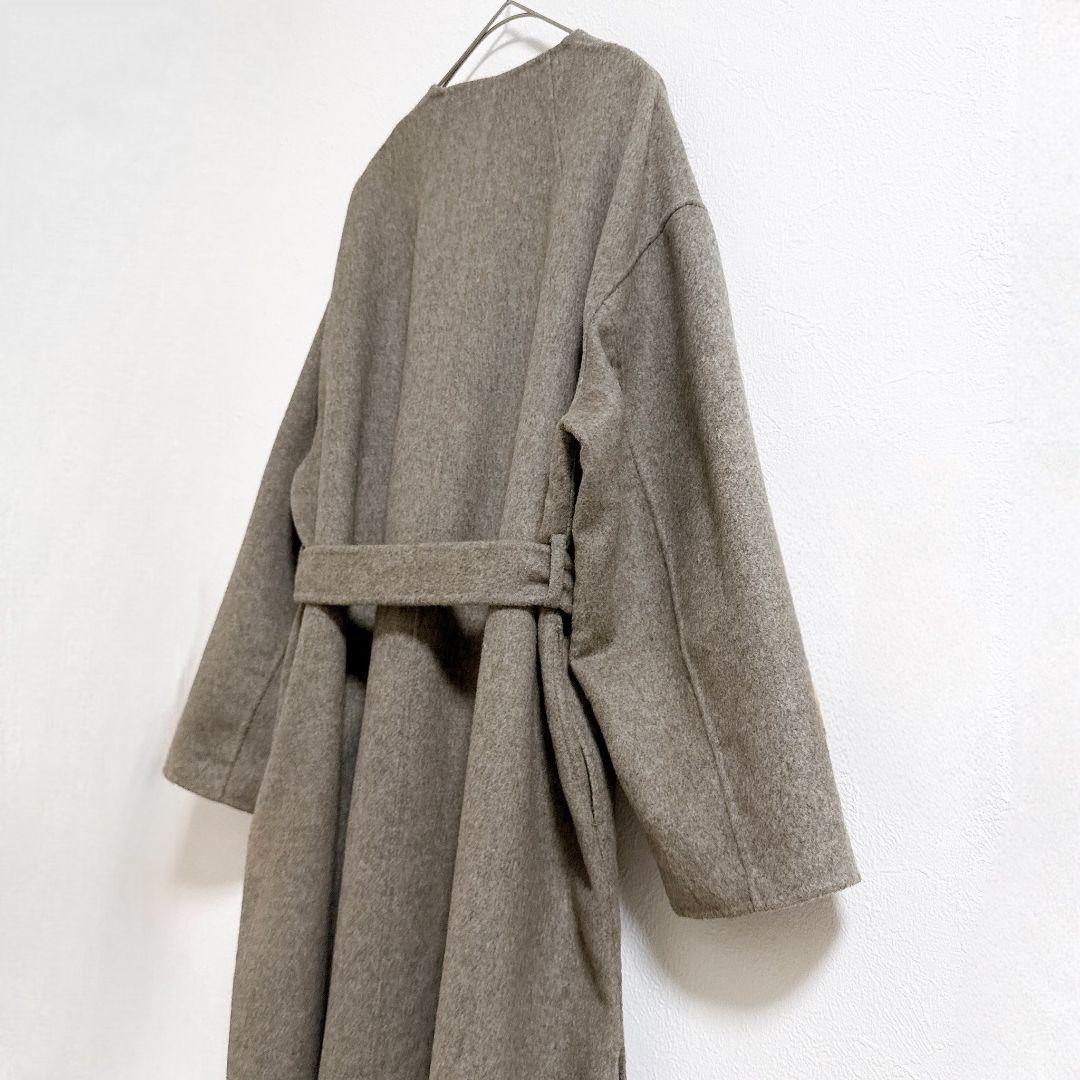 極美品IENA♡MANTECOダブルフェイスコート グレー ベルト ノーカラー
