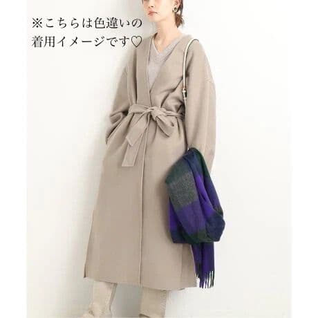 極美品IENA♡MANTECOダブルフェイスコート グレー ベルト ノーカラー