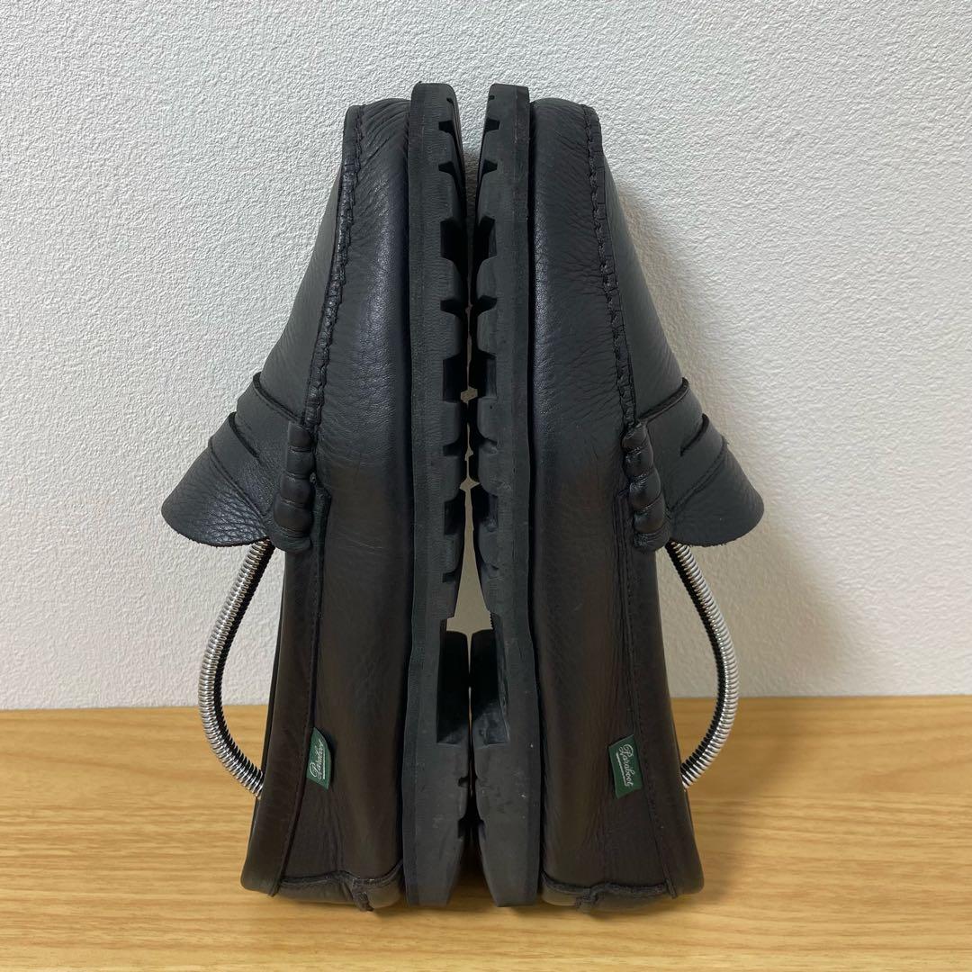 パラブーツ　CORAUX RAID ローファー　レザー　ブラック　7.5