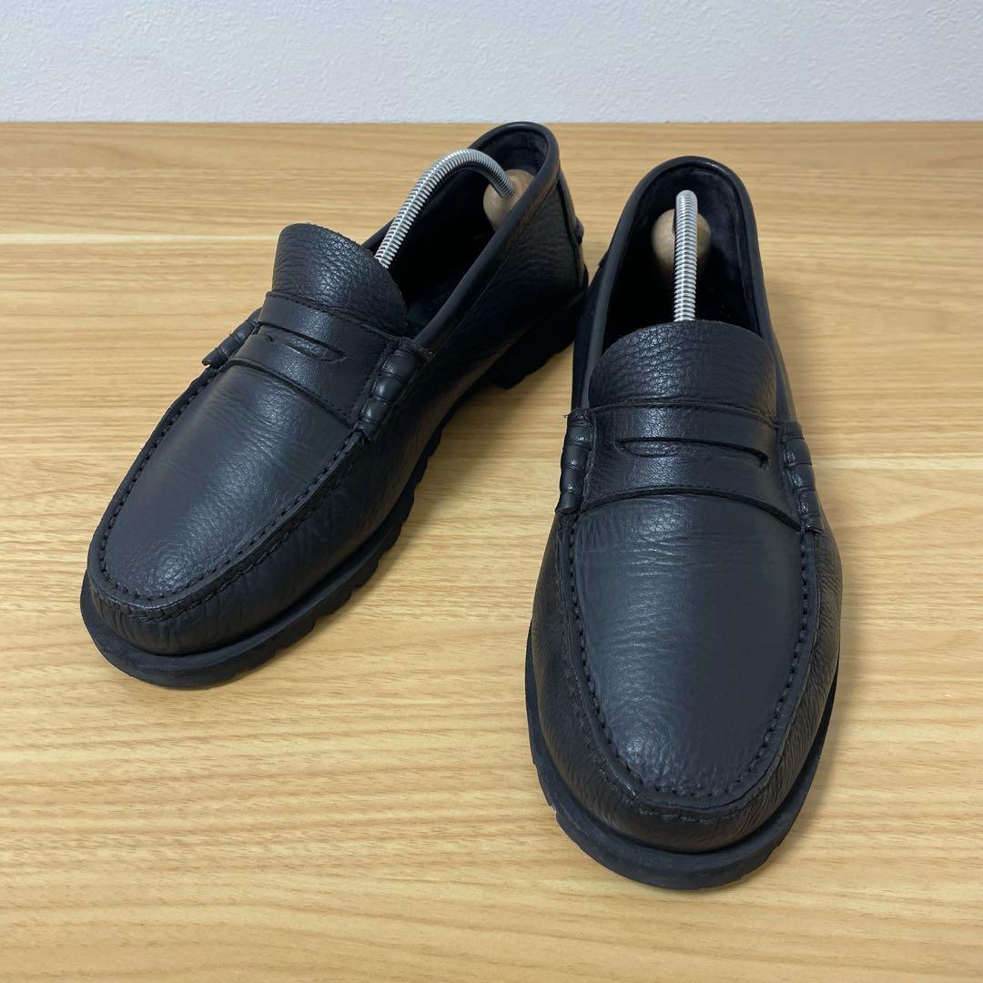 パラブーツ　CORAUX RAID ローファー　レザー　ブラック　7.5