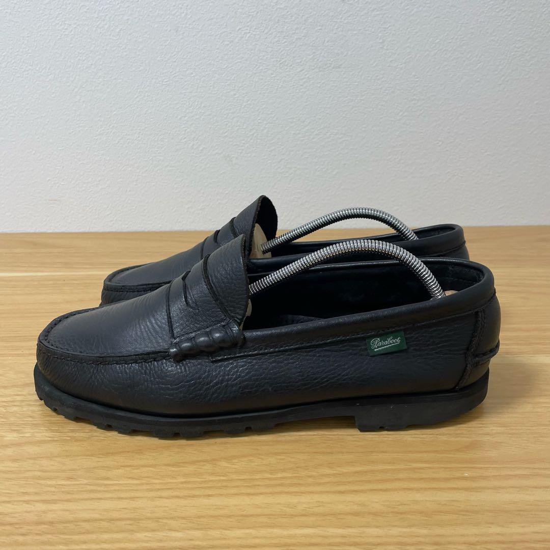 パラブーツ　CORAUX RAID ローファー　レザー　ブラック　7.5