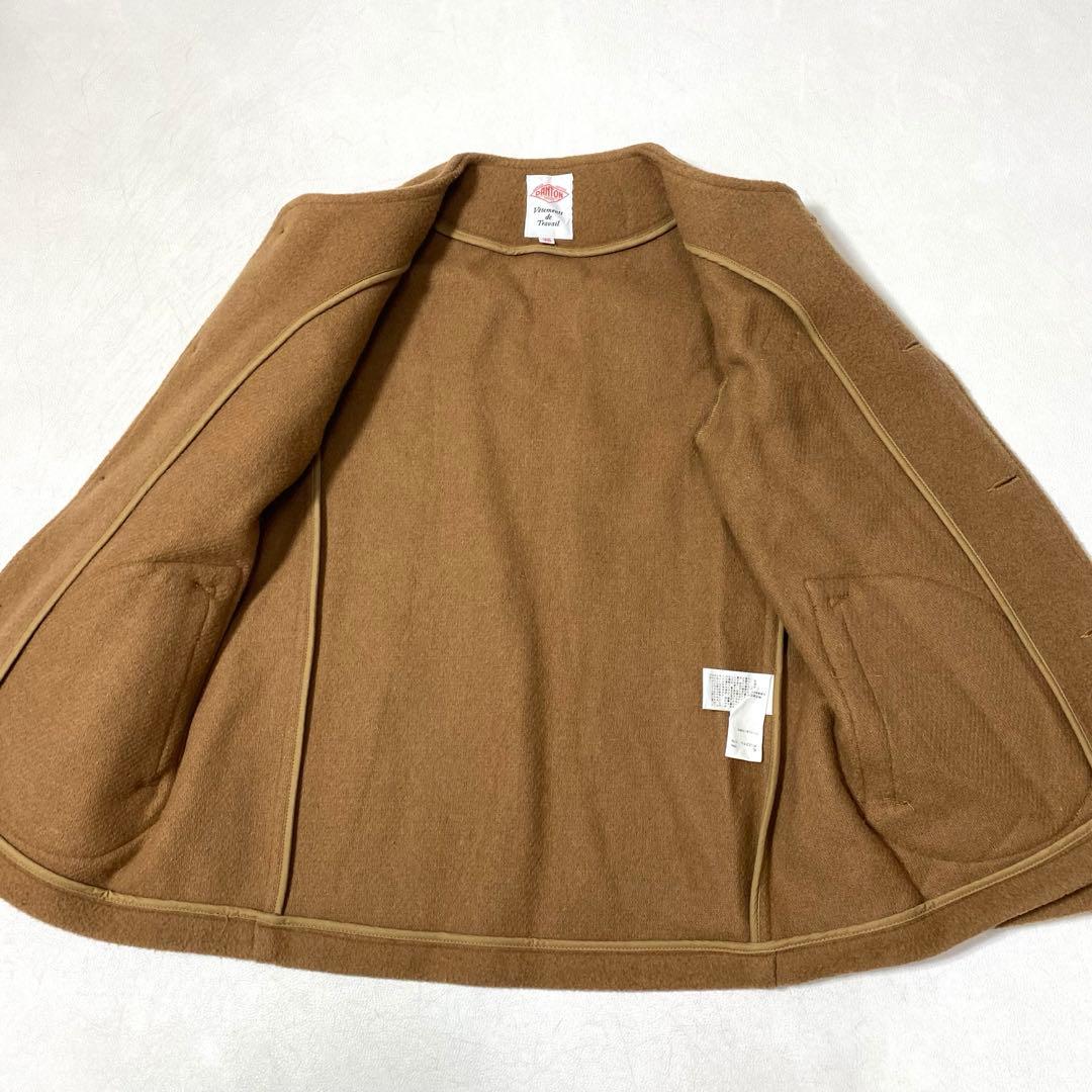 DANTON ダントン ウールモッサーノーカラーコート 38