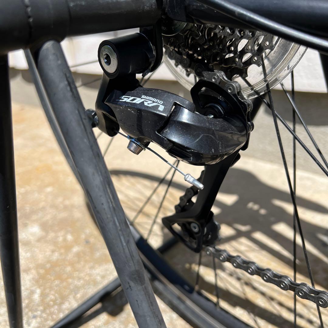 【引取限定】クロモリ ロードバイク SORA コンポ マットブラック 黒