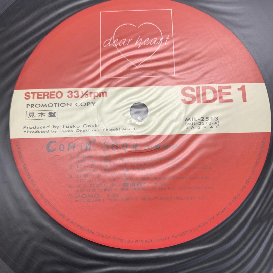 見本版　非売品　大貫妙子　Taeco Onuki カミングスーンLP　絵本