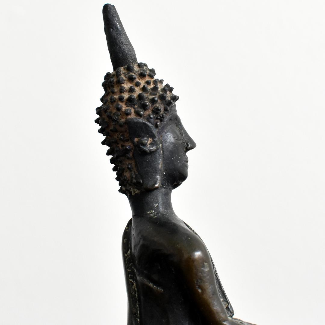 東南アジア ラオス18世紀頃 ランサーン王朝期 青銅仏像 /金銅仏 ブッダ 古銅