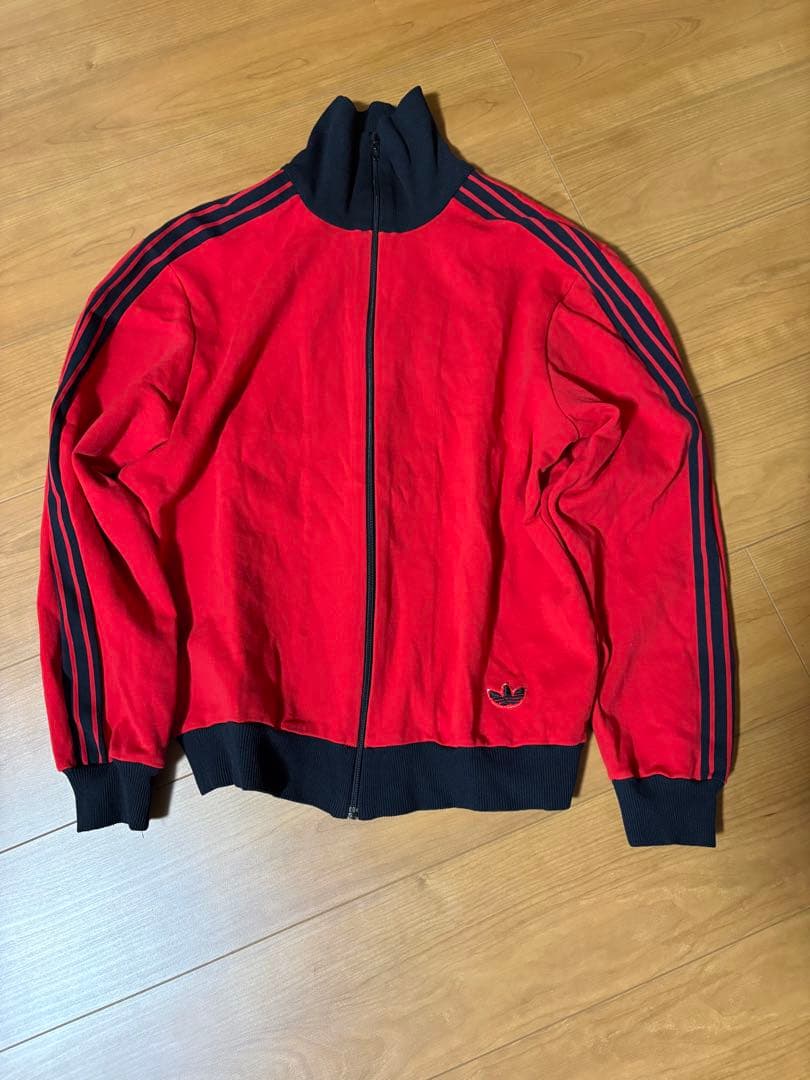 K*J様 70s adidas トラックジャケット 西ドイツ製 4号 赤×黒