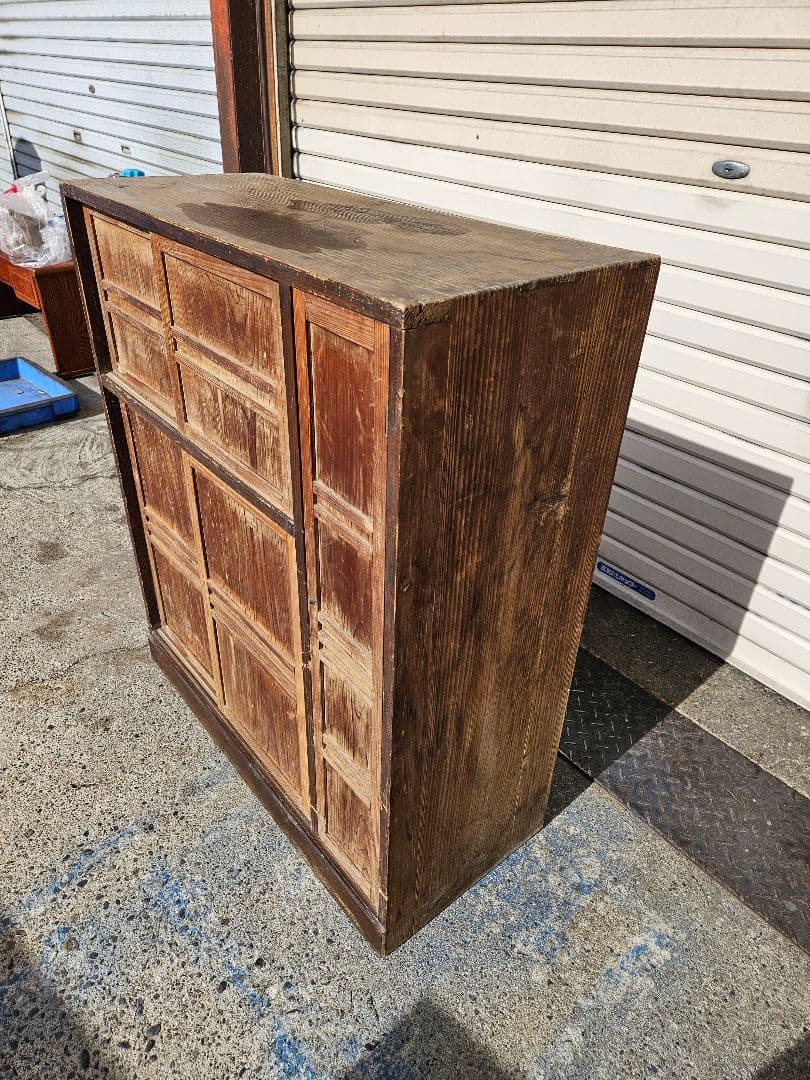 ジャパンアンティーク 木製の下駄箱 収納棚 和家具 キャビネット 古家具 レトロ