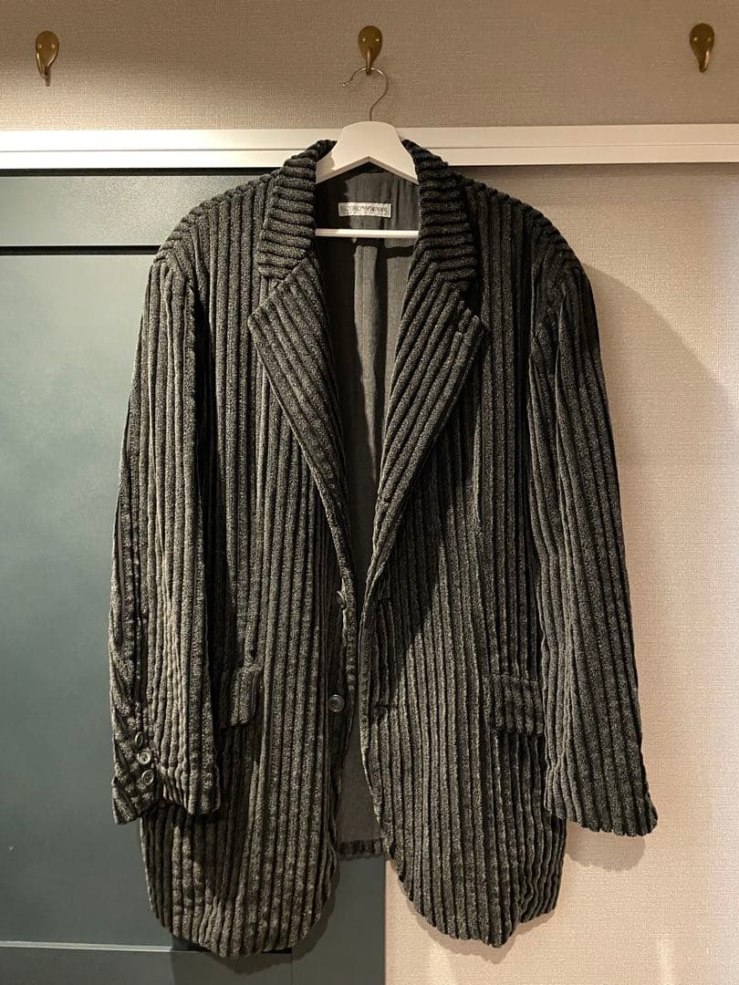 56 XXL 90s EMPORIO ARMANI 極太畝 コーデュロイ JKT