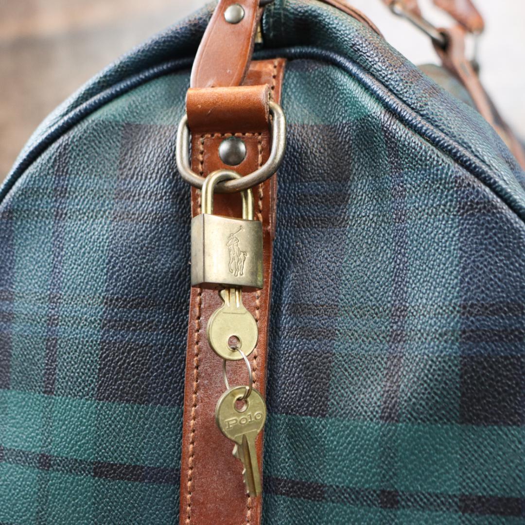 POLO RALPH LAUREN チェック柄 ボストンバッグ