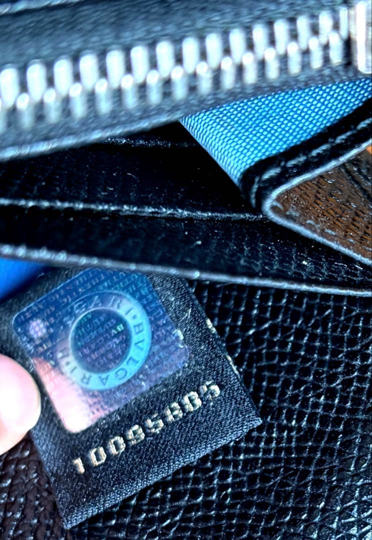 BVLGARI ブルガリ ロゴクリップ 二つ折り長財布 ブラック