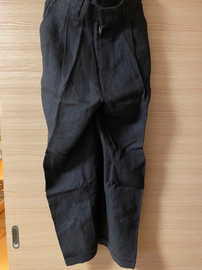 【美品】メゾンマルジェラ 4ステッチ リネン トラウザーズ（スラックス）