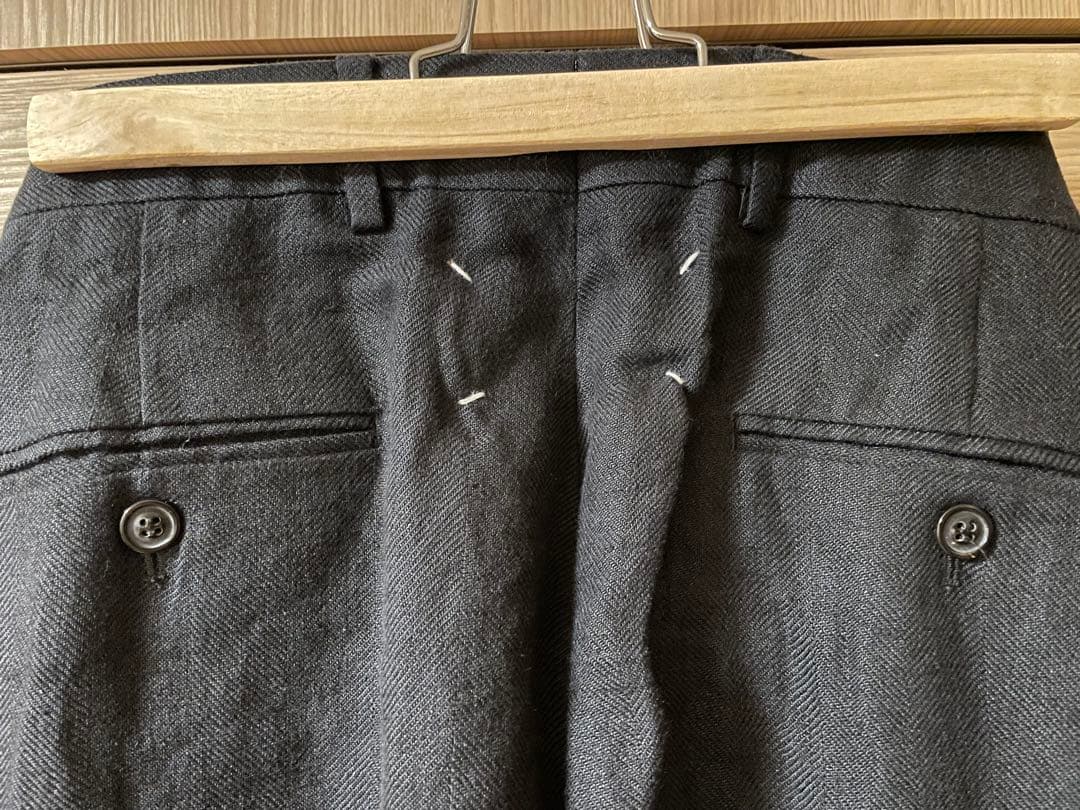 【美品】メゾンマルジェラ 4ステッチ リネン トラウザーズ（スラックス）