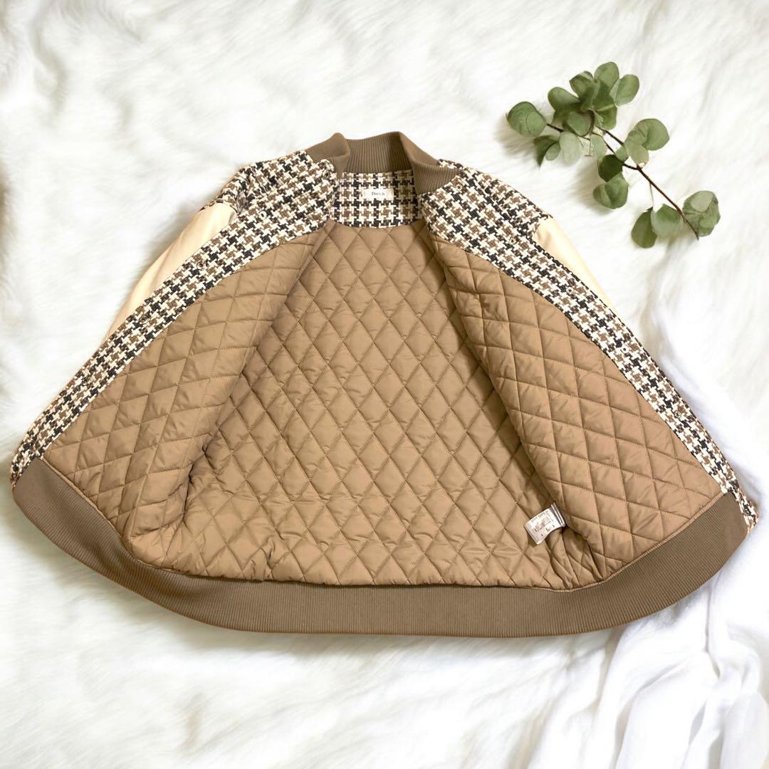 【極美品】ダーリッチ Darich Dベアチェックビッグスタジャン　ツイード