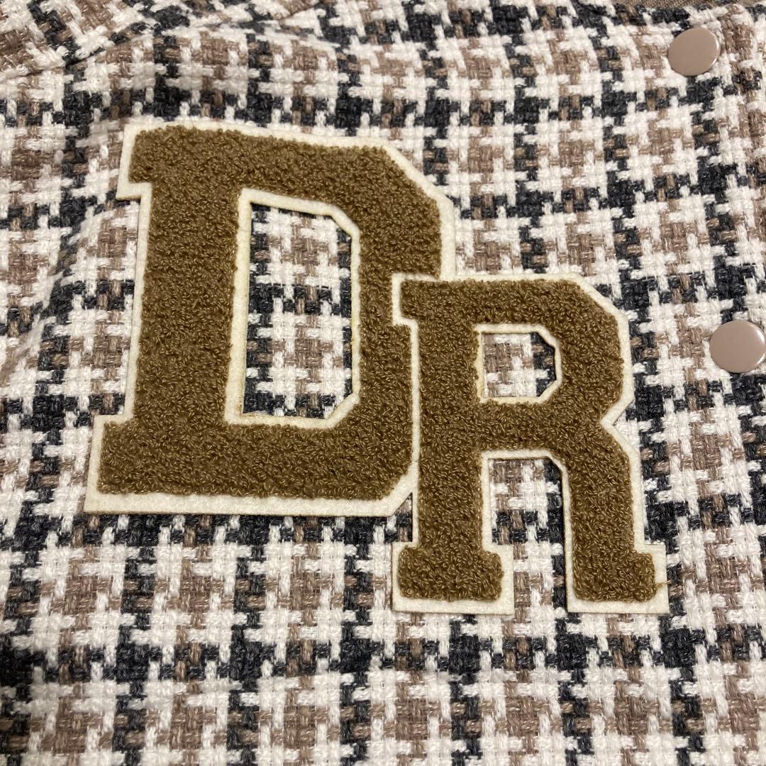 【極美品】ダーリッチ Darich Dベアチェックビッグスタジャン　ツイード