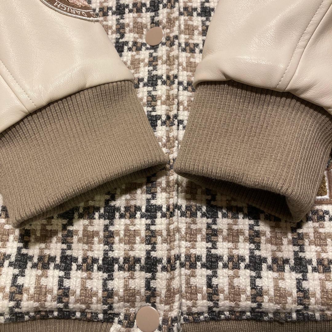 【極美品】ダーリッチ Darich Dベアチェックビッグスタジャン　ツイード