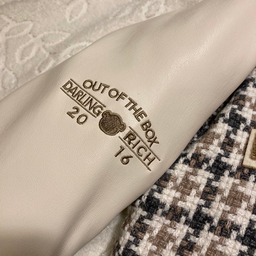 【極美品】ダーリッチ Darich Dベアチェックビッグスタジャン　ツイード