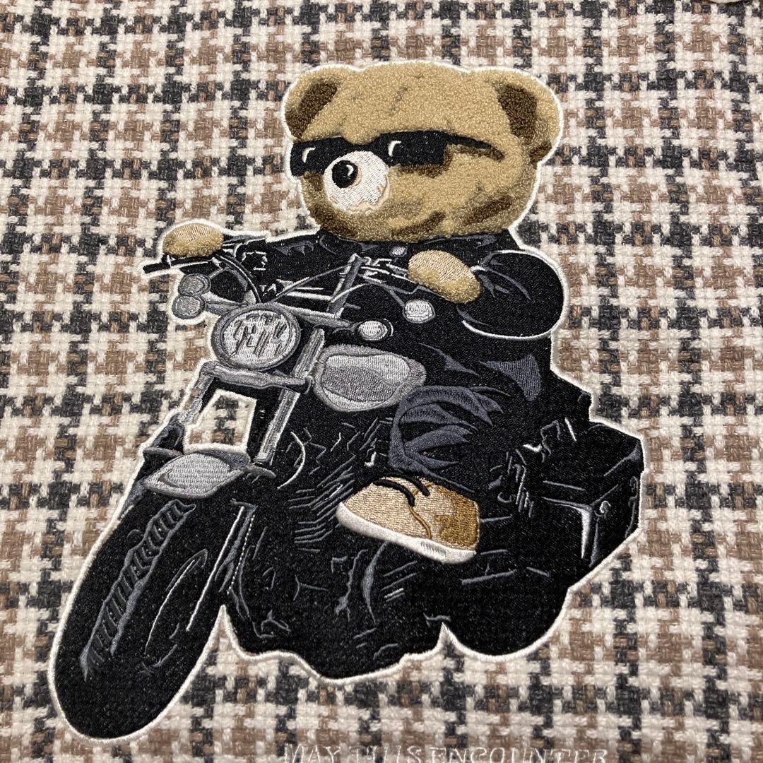 【極美品】ダーリッチ Darich Dベアチェックビッグスタジャン　ツイード