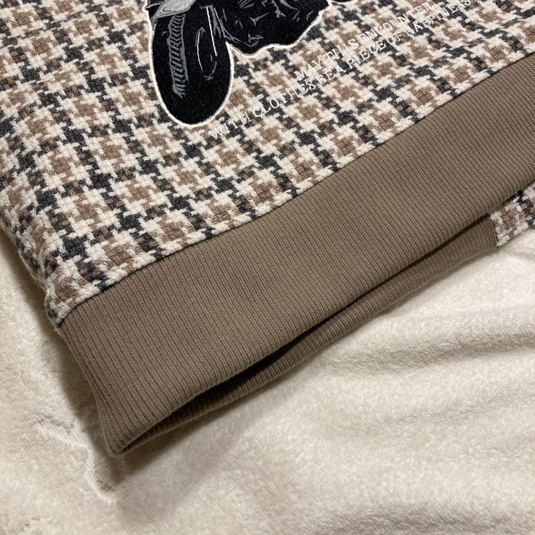 【極美品】ダーリッチ Darich Dベアチェックビッグスタジャン　ツイード