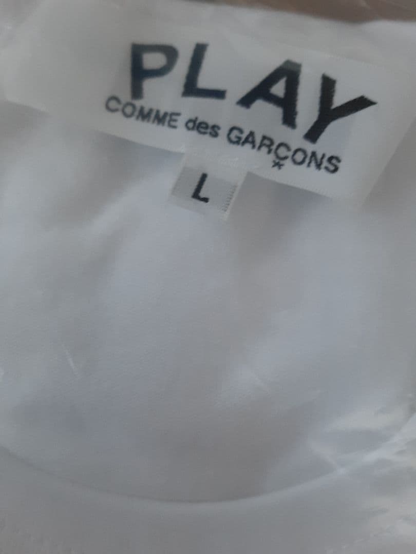 L PLAY COMME DES GARÇONS 長袖Tシャツ ホワイト