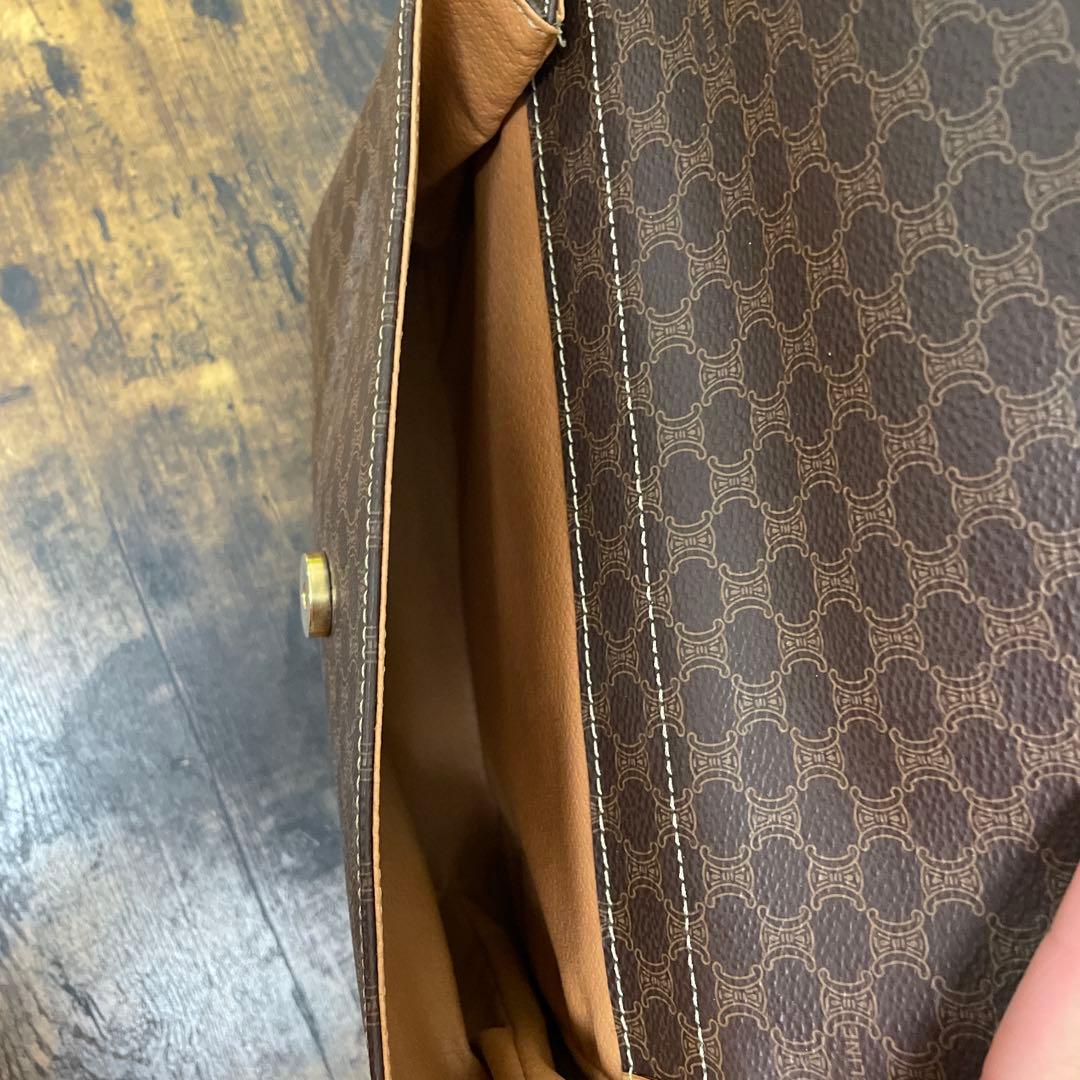 CELINE セリーヌ マカダム Wフラップ 両開き ショルダーバック