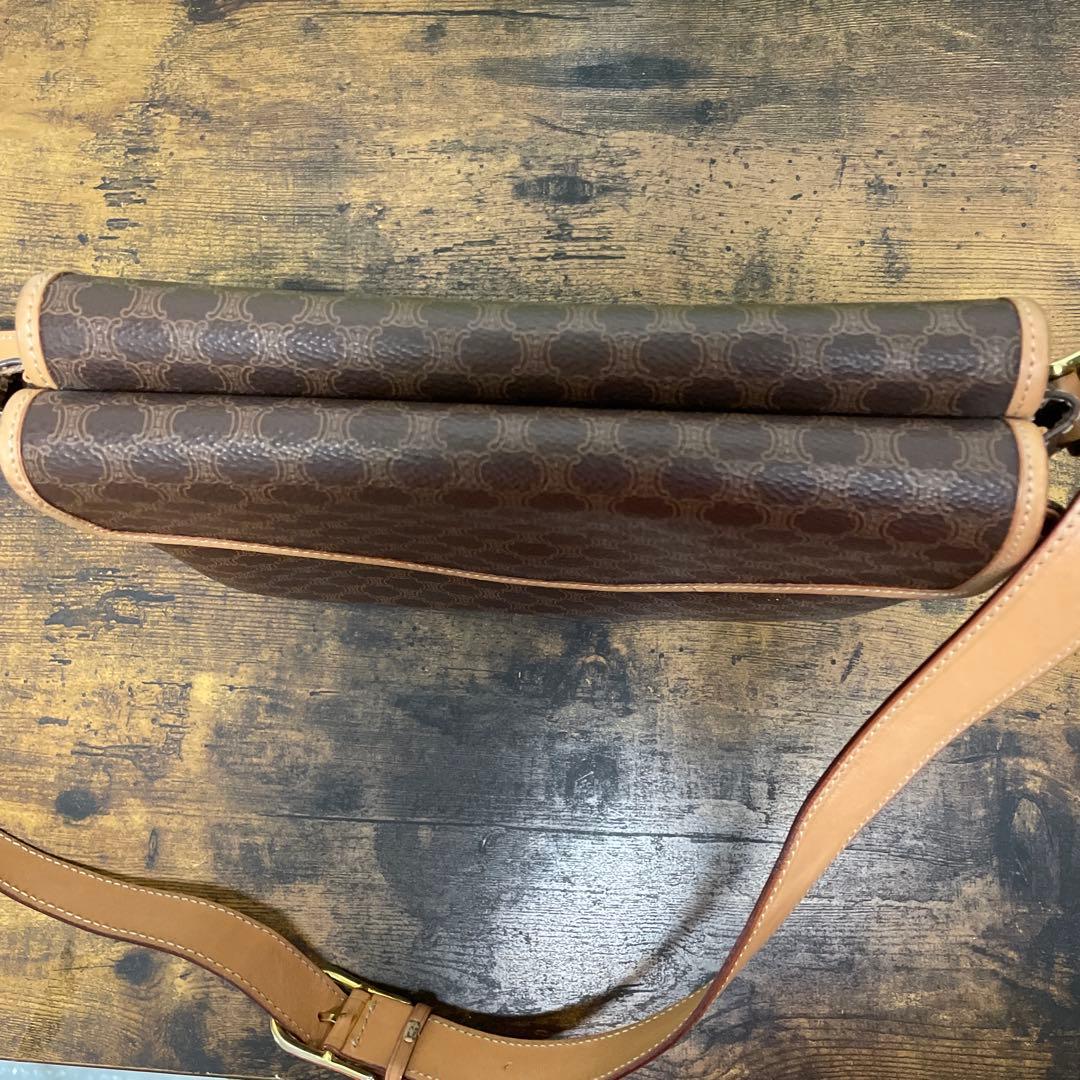 CELINE セリーヌ マカダム Wフラップ 両開き ショルダーバック