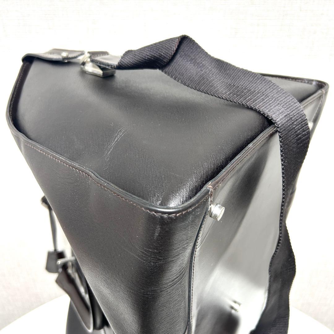 K*様 dunhillダンヒル本革ブリーフケース黒2WAY大容量ビジネス美品仕事