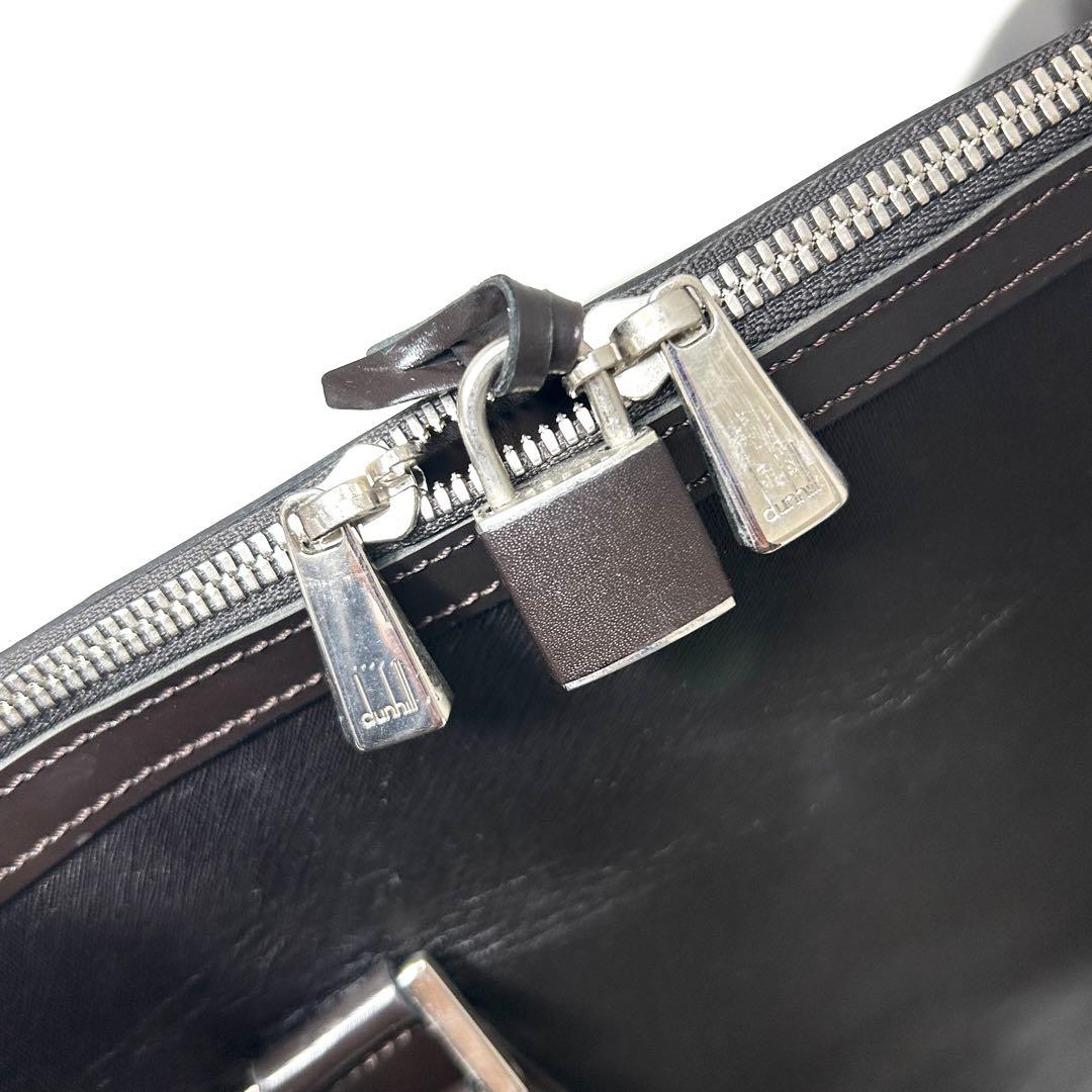 K*様 dunhillダンヒル本革ブリーフケース黒2WAY大容量ビジネス美品仕事