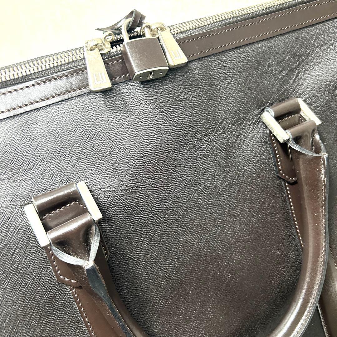 K*様 dunhillダンヒル本革ブリーフケース黒2WAY大容量ビジネス美品仕事