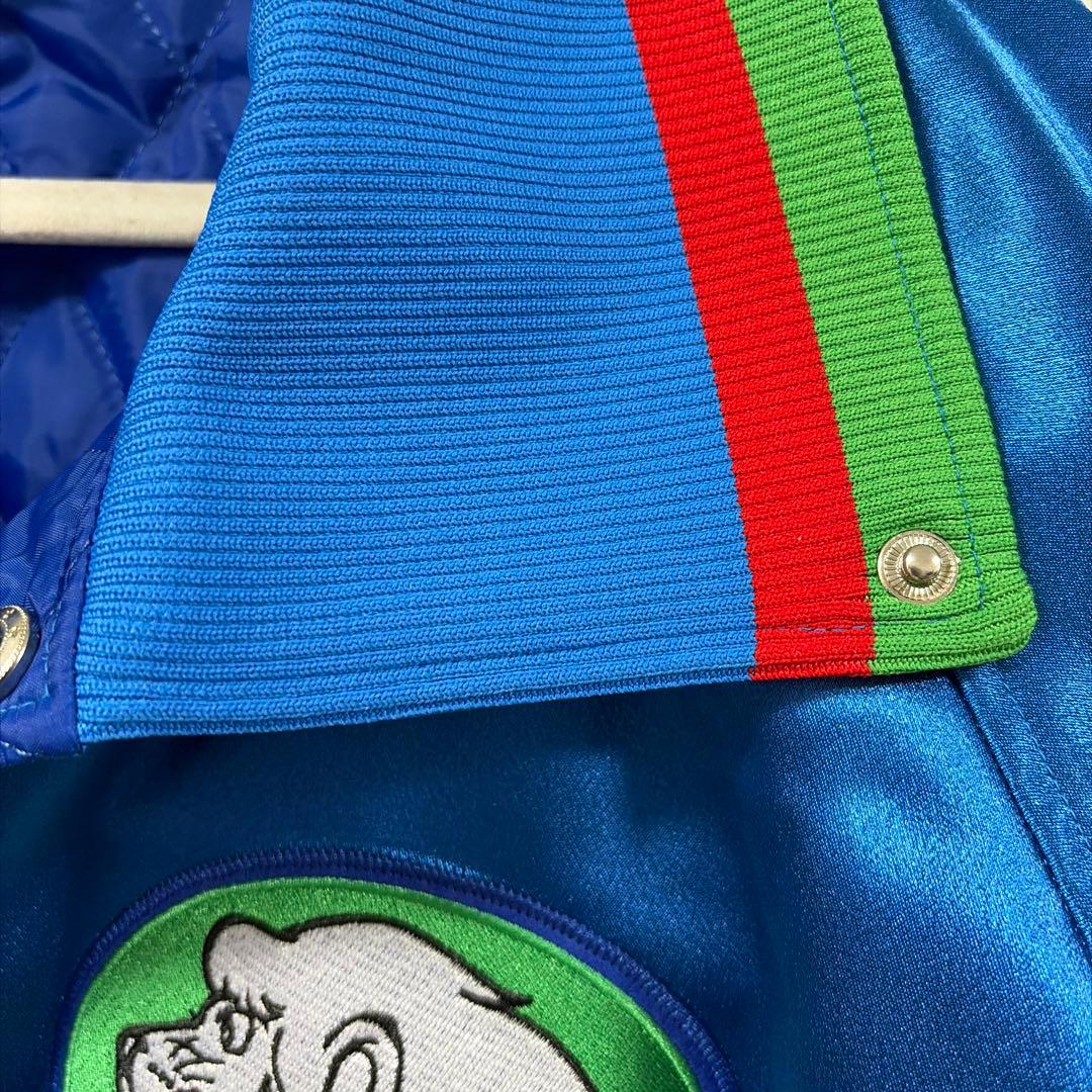 Lions サテンジャケット 青 埼玉西武ライオンズ　スタジアムジャケット