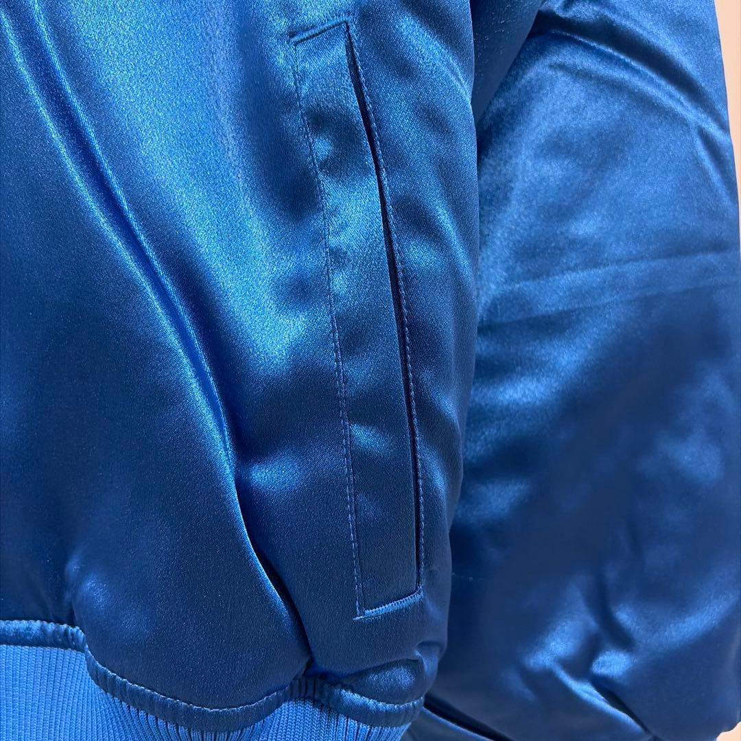 Lions サテンジャケット 青 埼玉西武ライオンズ　スタジアムジャケット