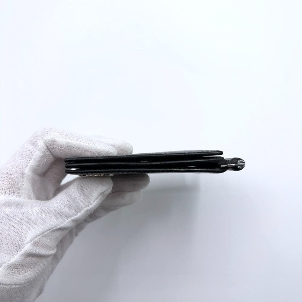 ◇プラダ◇2MN001/レザー/マネークリップ/ブランド/ブラック