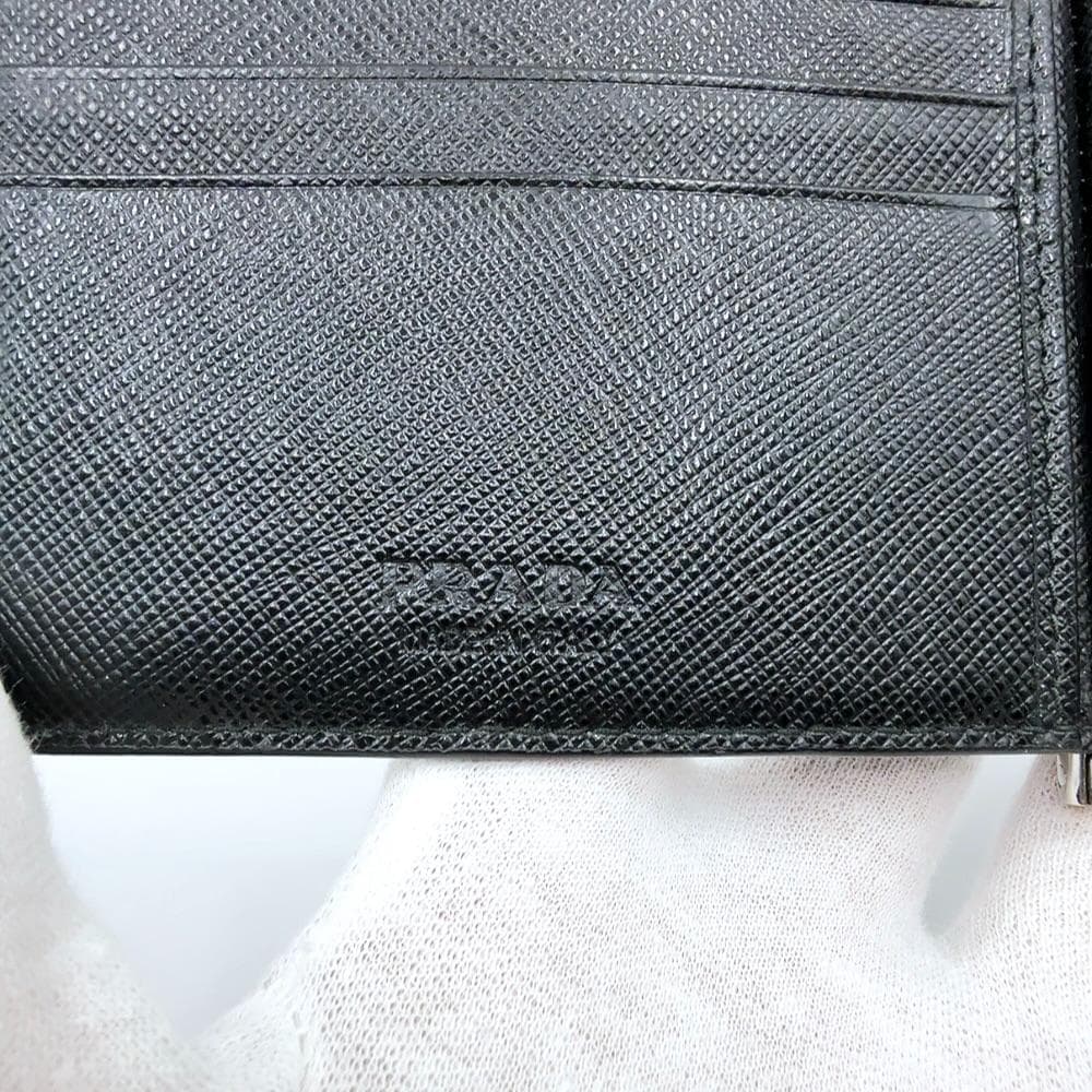 ◇プラダ◇2MN001/レザー/マネークリップ/ブランド/ブラック