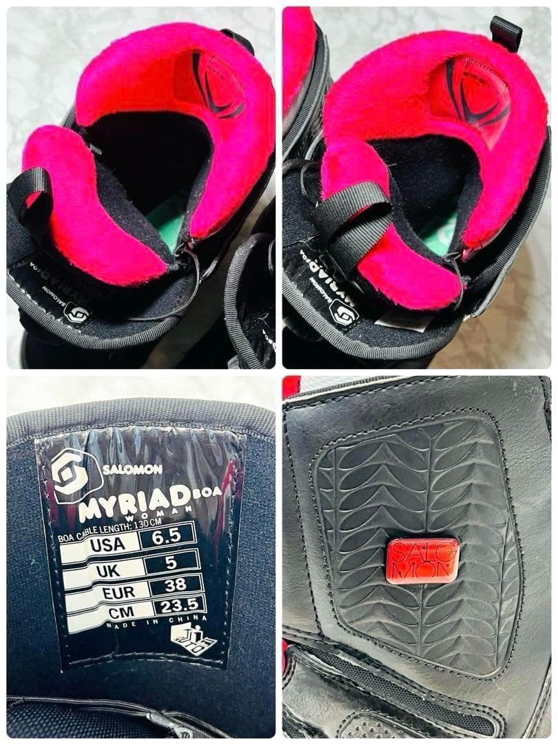 【美品】 サロモン レディース スノーボード ブーツ 23.5cm BOA
