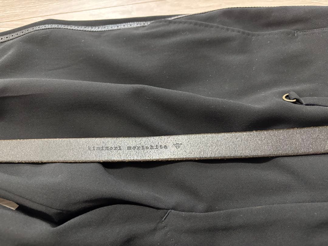 キミノリモリシタ　レザー側章　スラックス　kiminori morishita