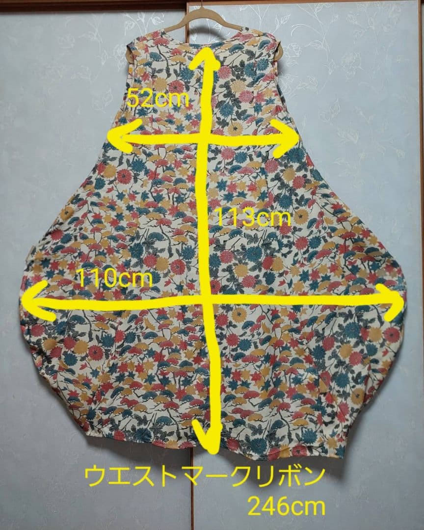 NW12着物リメイクワンピース着丈113センチ身幅52センチ正絹