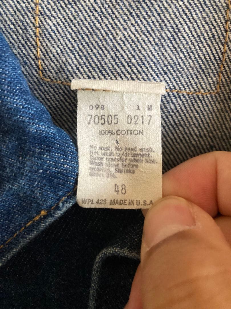 Levi's 70505 70s〜 USA製 濃紺 BIG SIZE 48