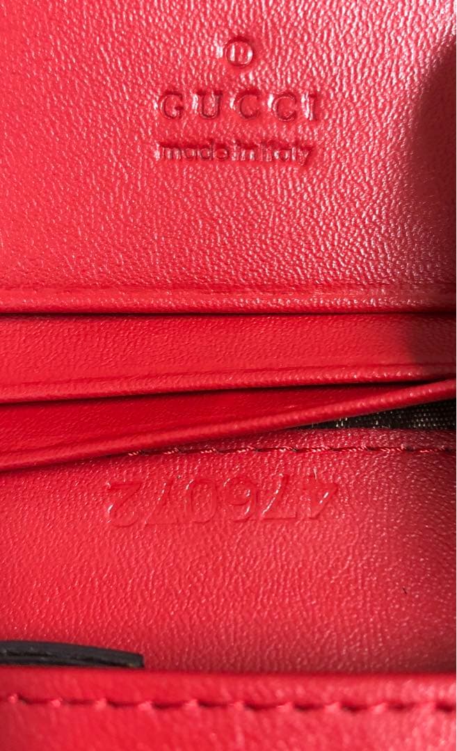 フォロー割■ GUCCI グッチ チェリー 二つ折り財布 さくらんぼ GG