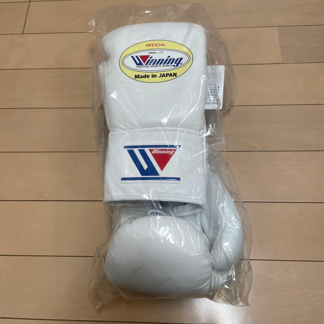 新品即日発送 ウイニング 8オンスグローブ ホワイト 牛皮革製 MS-200