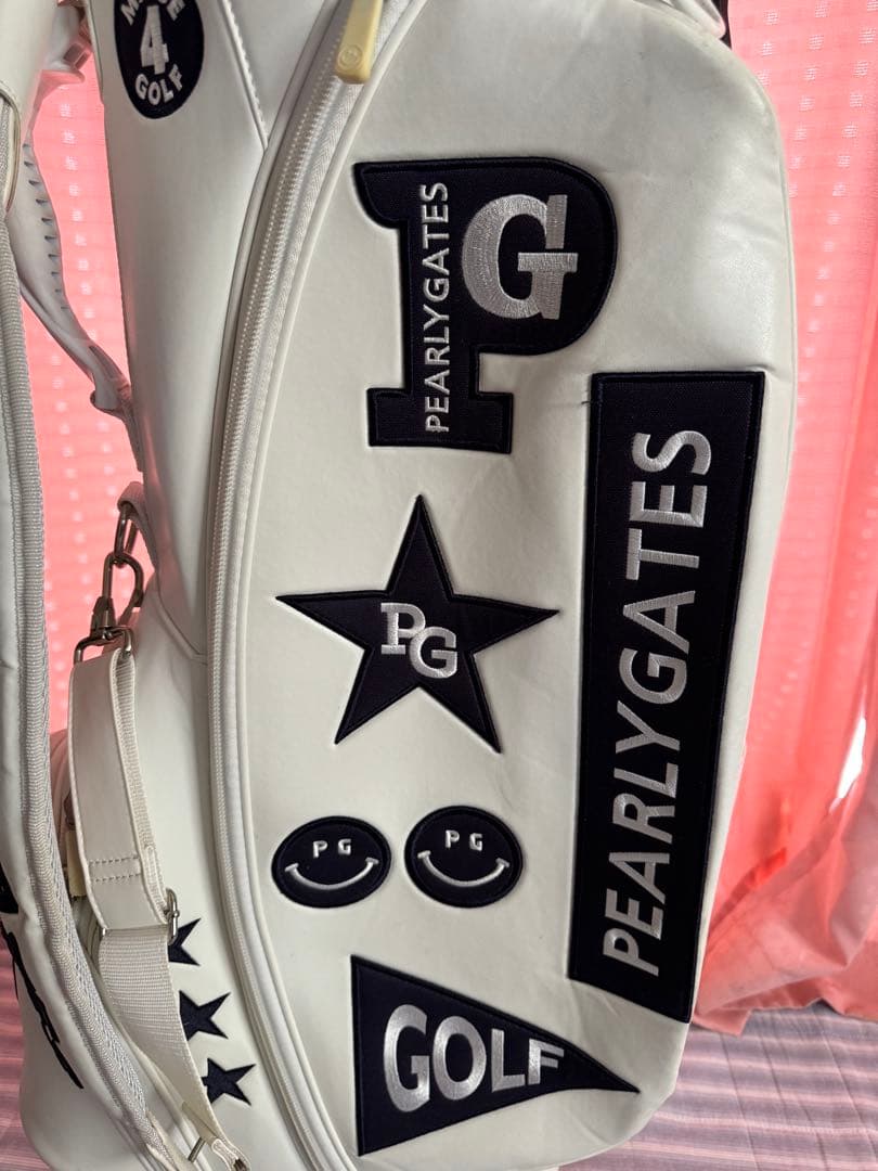 PEARLY GATES ゴルフキャディバッグ 89 ホワイト ニコちゃん
