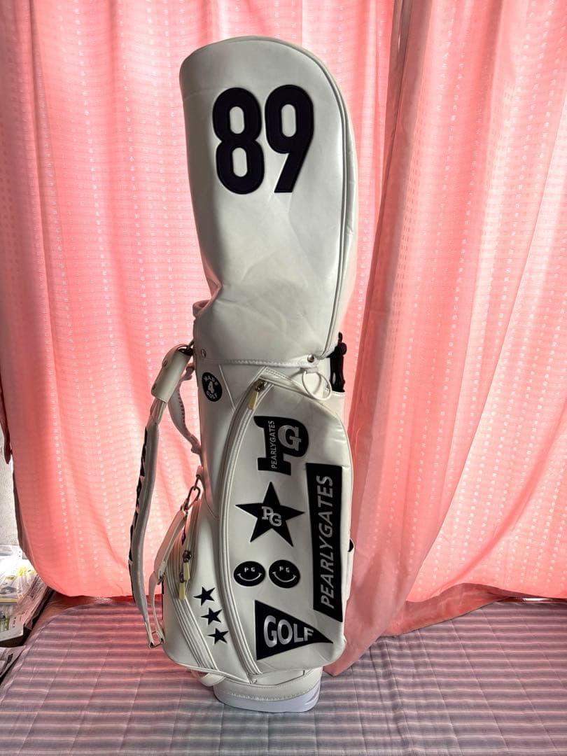 PEARLY GATES ゴルフキャディバッグ 89 ホワイト ニコちゃん